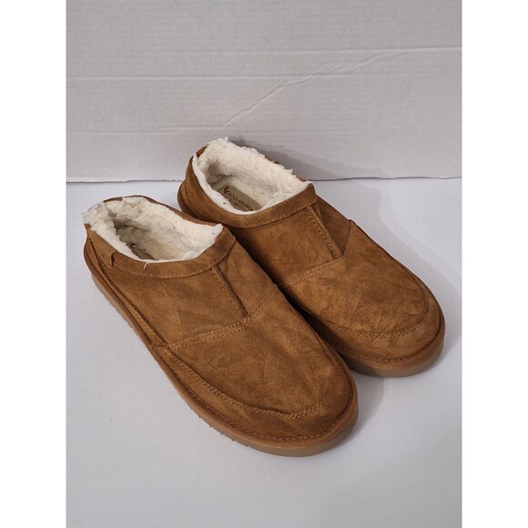 Kollaburra by UGG Graisen Tan Suede Shearling Sheepskin Slippers Men\'s Size 10 main image 10